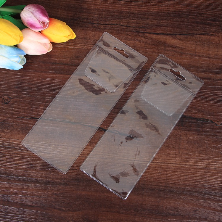 厂家预定透明PVC袋子做通用eva挂孔铅笔袋 美妆毛刷工具包装袋制