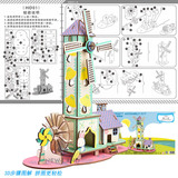 Домик, хижина, реалистичная вилла с лазером, деревянная интеллектуальная игрушка, трехмерная головоломка, DIY, 3D, новая коллекция