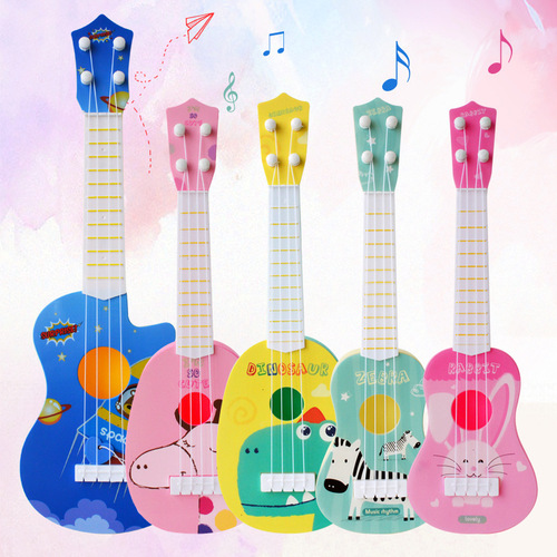Children's musical instrument, small guitar, ukulele, mini four-string playable early childhood music toy