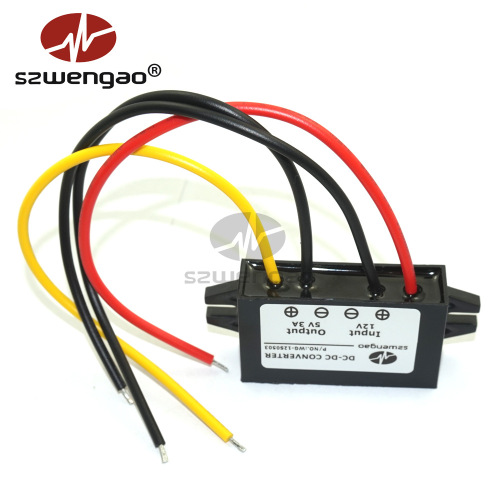 [Wengao Electronics] Power converter 12V to 5V 3A car LED display power supply DC voltage regulator