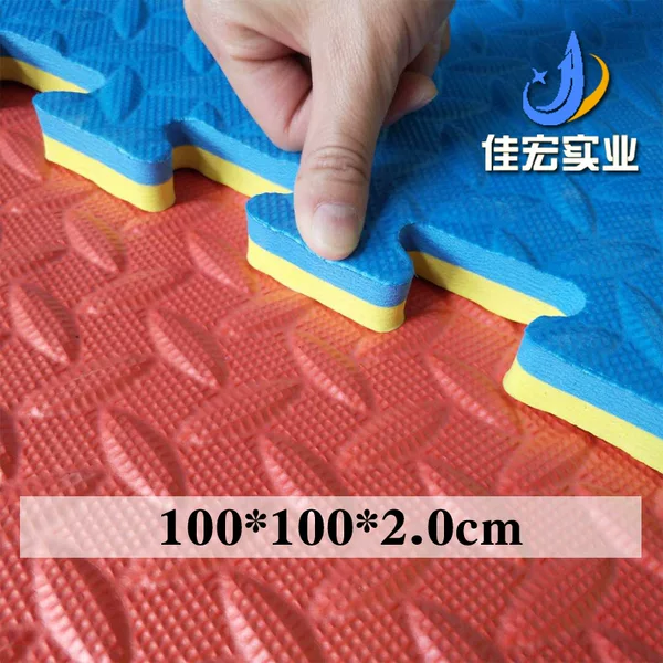 Jiahong Factory Eva Leaf-Patterned Interlocking Floor Mats, Shock-Absorbing and Non-Slip, for Wrestling and Jiu-Jitsu Gyms, Commercial Training Mats