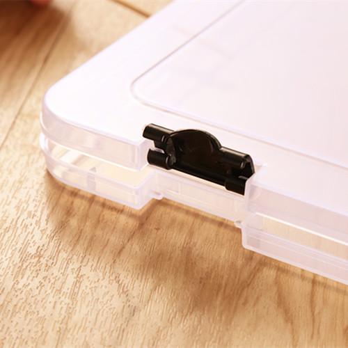 31*23 rectangular plastic A4 paper storage box transparent covered information file ticket organizing box file box