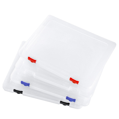 31*23 rectangular plastic A4 paper storage box transparent covered information file ticket organizing box file box