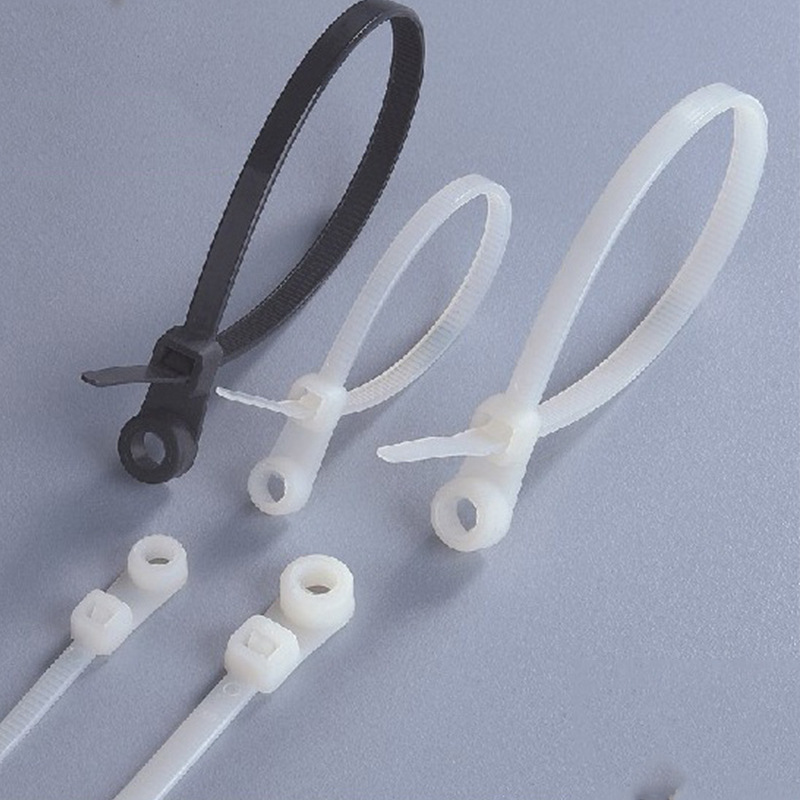 批发供应固定头扎带尼龙线扣 强扣力尼龙捆扎带电源线