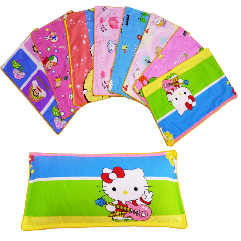 儿童卡通棉布枕套厂家批发床上用品家纺带枕芯套一件代发多款颜色|ru