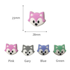 Manufacturer supply silicone fox beads, cartoon baby teeth grinding necklace DIY beads, customizable