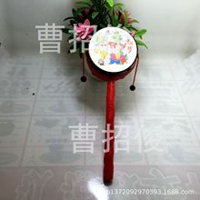 传统吉祥拨浪鼓 年画拨浪鼓小摇鼓摇鼓玩具 婴幼儿手摇鼓玩具批发