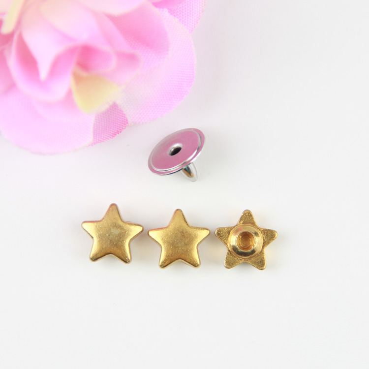 厂家金属纽扣光身五角星撞钉口袋钉草帽钉铆钉肚脐钉服装辅料
