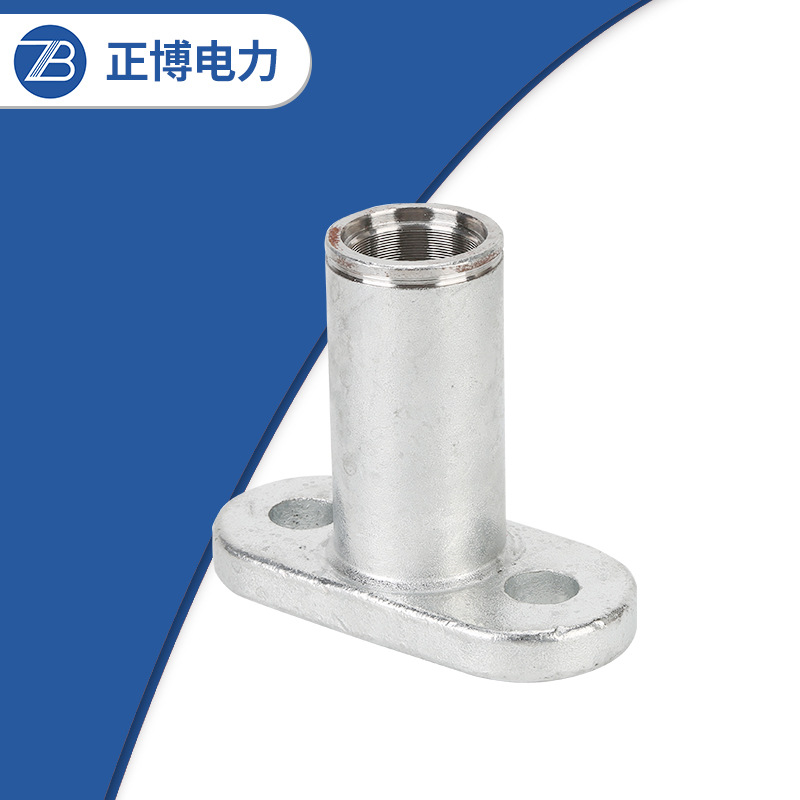 防风偏复合绝缘子T形金具铸造热镀锌支座