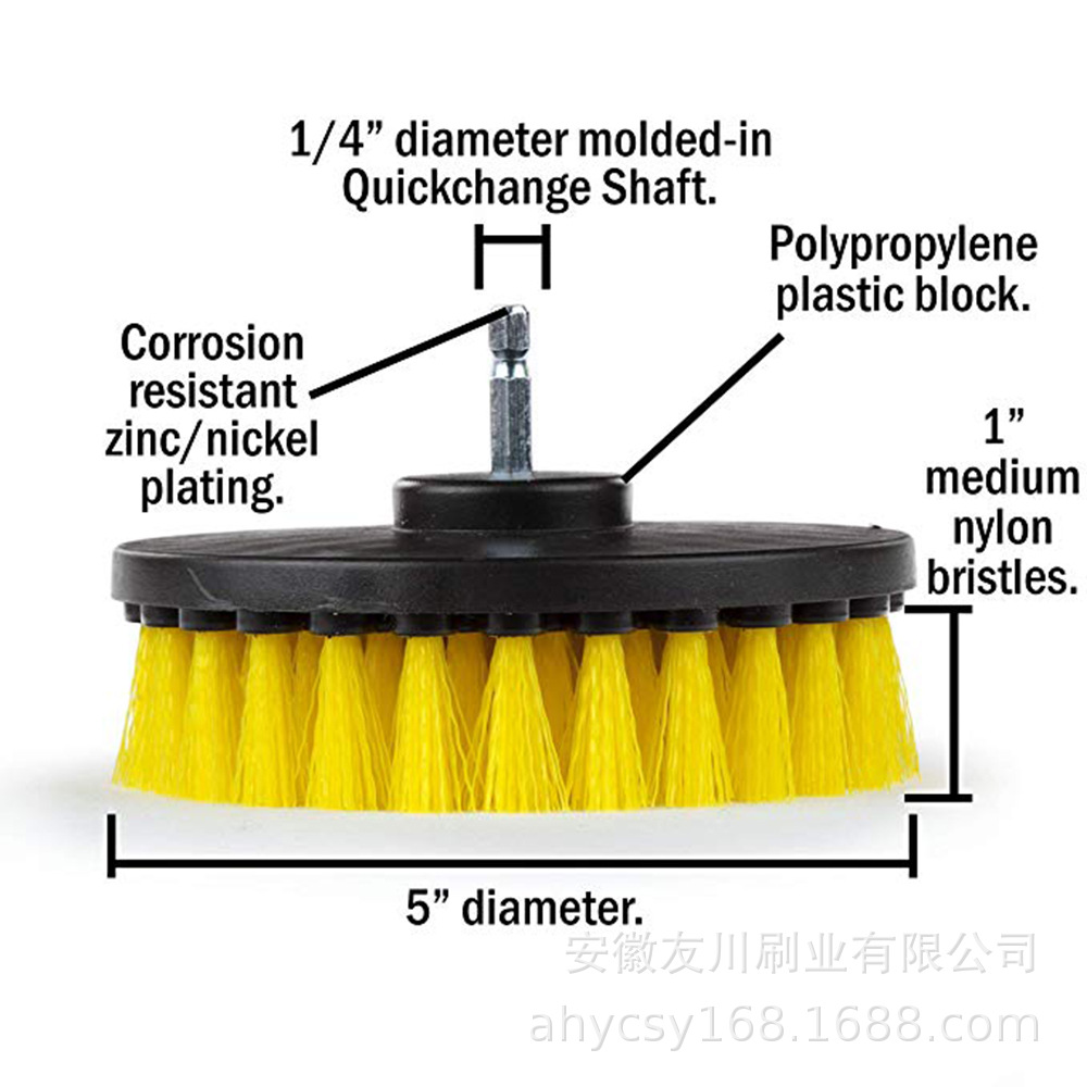 Cepillo de taladro eléctrico transfronterizo taladro eléctrico limpieza alfombra azulejo fregadero limpieza mecánica Alambre de plástico traje de limpieza cepillo