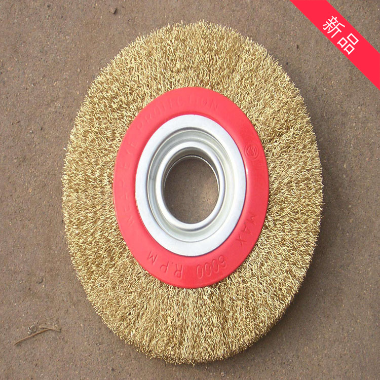 厂家直销平行不锈钢丝轮 平型钢丝刷木材打磨抛光拉丝轮钢丝刷子