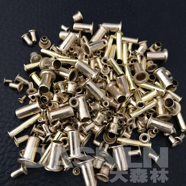 现货 供应铜空心铆钉 拉伸铆钉 管状铆钉 铜眼钉帽钉 鸡眼铆钉