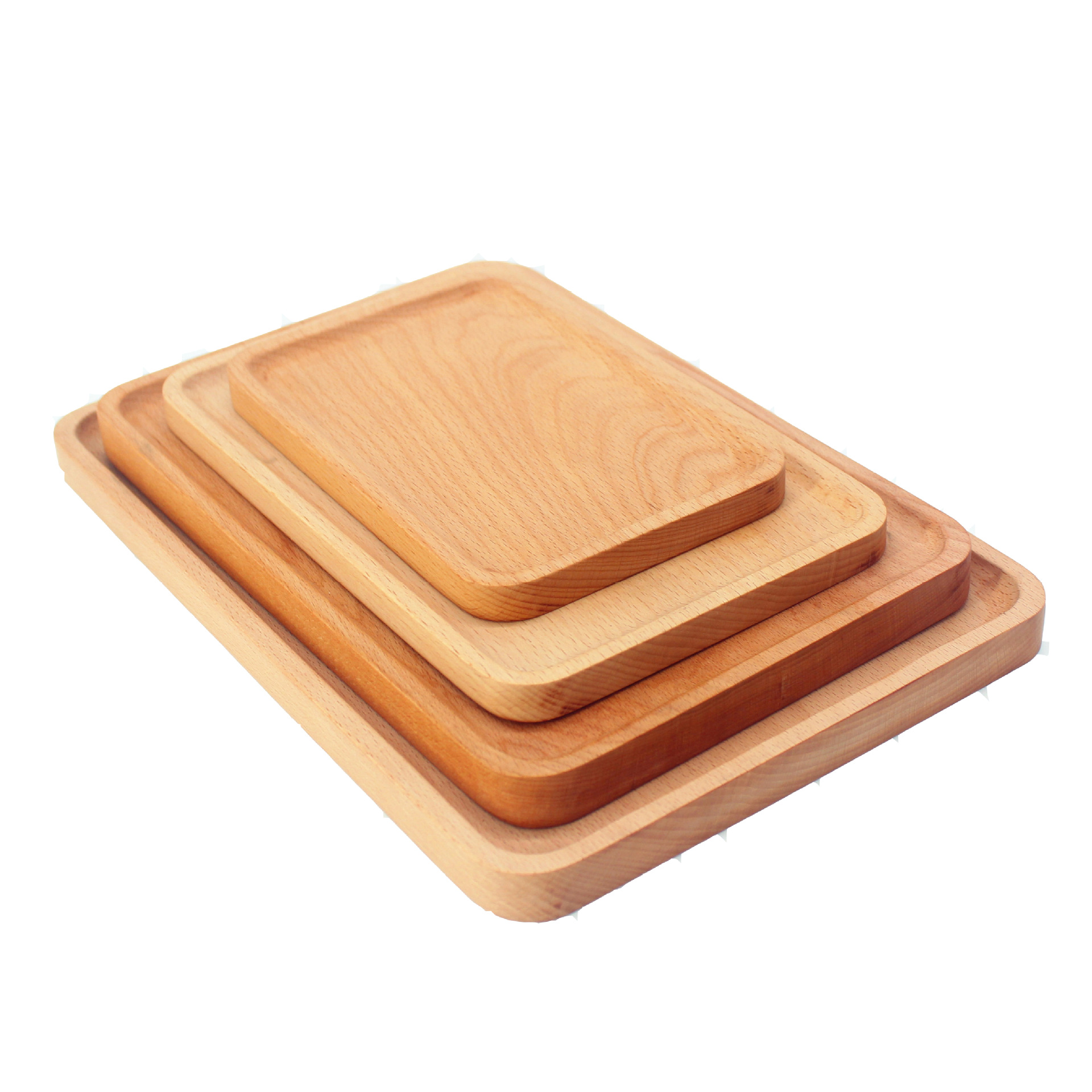 Bandeja de madera de estilo japonés Placa de té rectangular de haya plato de cena hotel restaurante plato de madera pan fruta plato de madera maciza