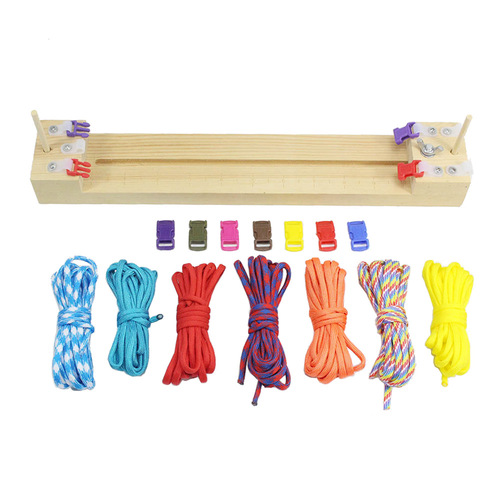 Paracord bracelet woven wooden frame handmade jewelry DIY woven frame paracord jigs