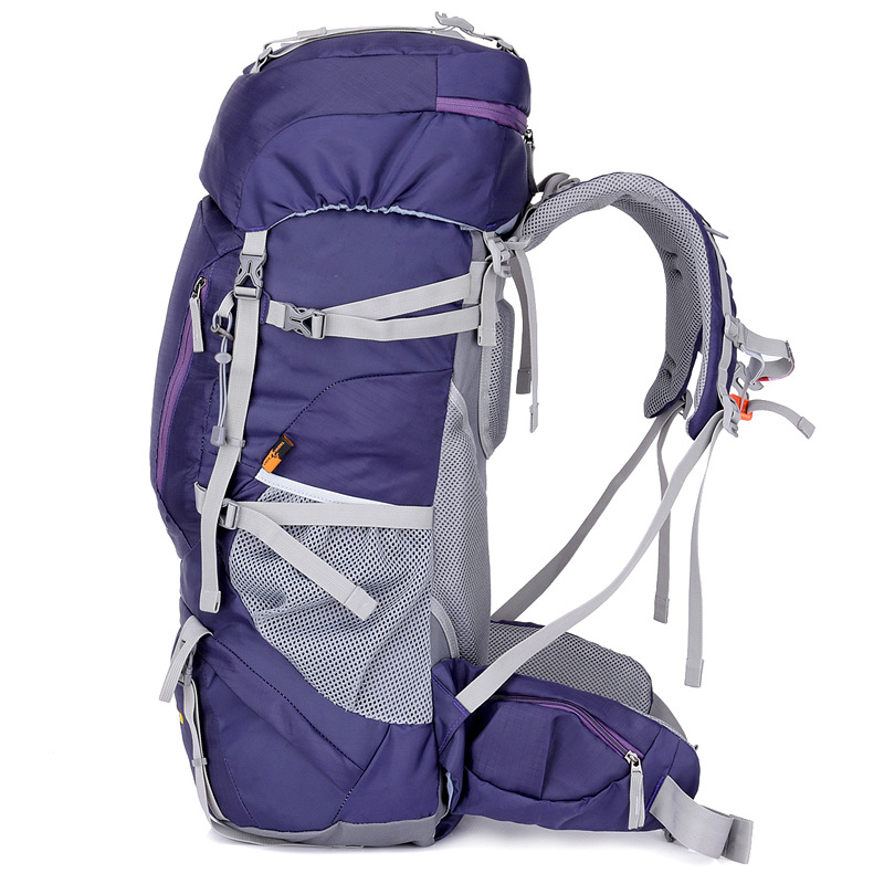 60L Hiking Backpack With Rain Cover For Camping And Trekking Sports Outdoor Gear_voghion.com