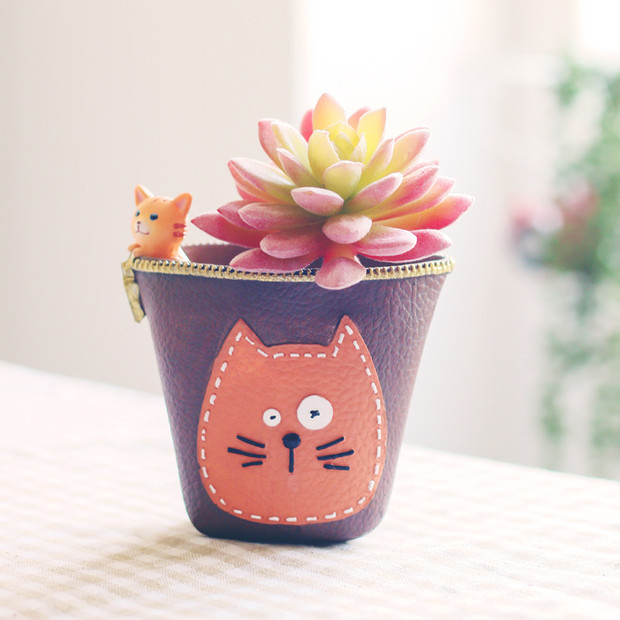 Chậu Cây Resin Chậu cây mọng nước hình túi tiền resin, chậu mini trang trí bàn, cây xanh và tiểu cảnh (RG-147)