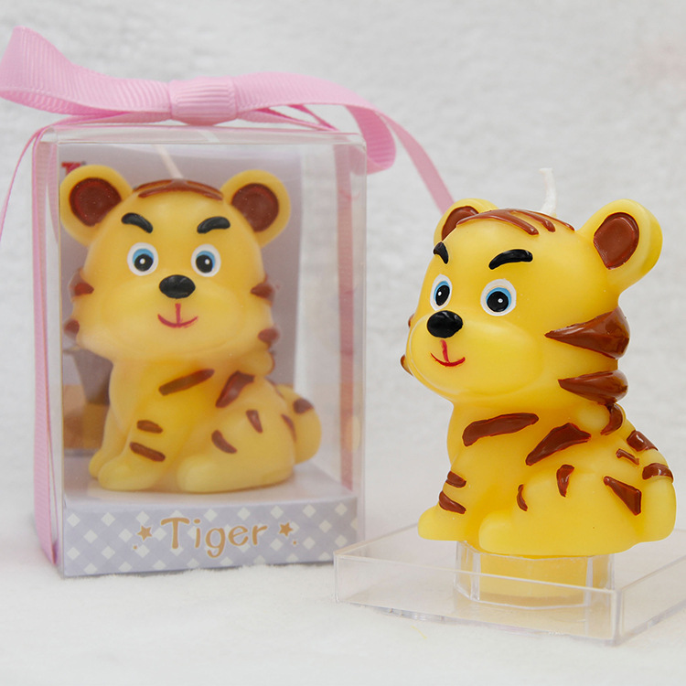 2024 Zodiaco cumpleaños vela pastel decoración tridimensional animal dibujos animados hornear decoración vela