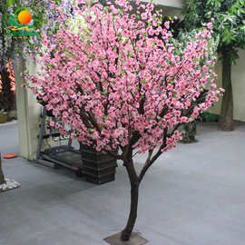 天昆仿真桃花树 商场许愿树仿真花树小桃花树装饰 广州仿真树厂家