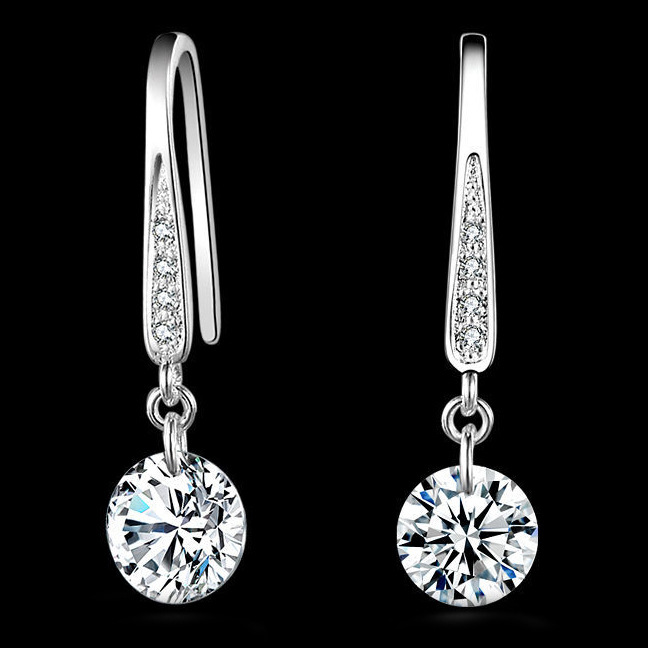 sophisticated earrings with zircon