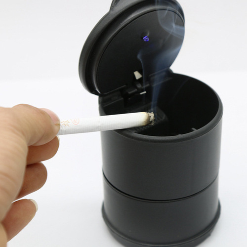 Car ashtray car ashtray car portable ashtray flame retardant 4S ashtray creative ashtray with light