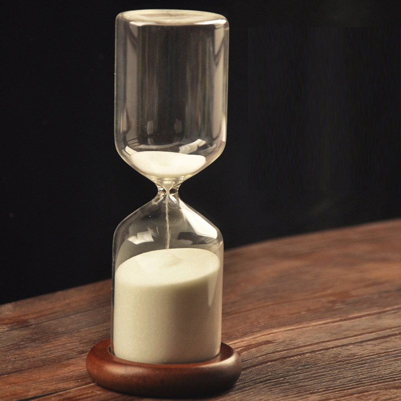 60 45 \ 30 15 minutos de madera marco vidrio reloj de arena temporizador creativo puesto de suministro al por mayor adornos creativos