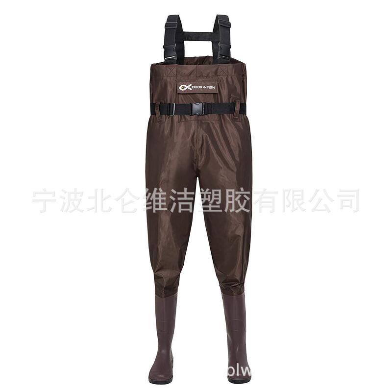 One-piece Water Pants Nylon Fishing Pants Adult Waterproof Wear-resistant Lightweight Breathable Rice Planting Pants Half-length Waterproof Coat