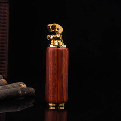 2020新品個性創意打火機 犀牛角紫檀創意圓柱砂輪點煙器批發