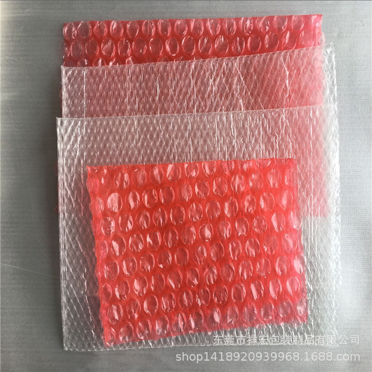 厂家批发红色单面 双面气泡袋，蓝色防电汽泡袋 黑色全新泡泡纸