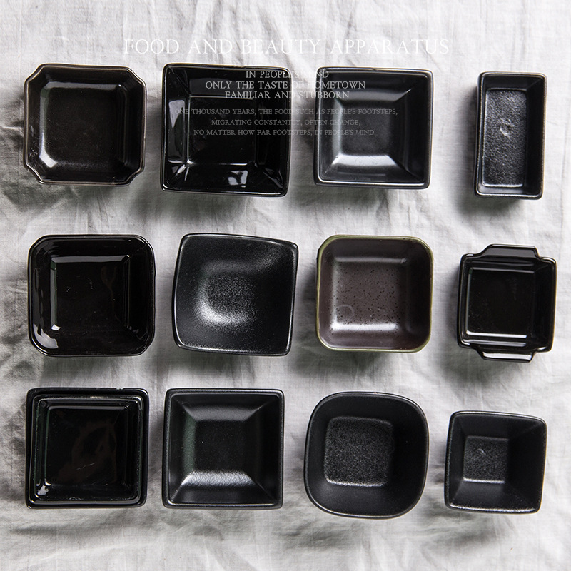 Plato de condimento de cerámica plato de vinagre de mostaza plato de China de hueso