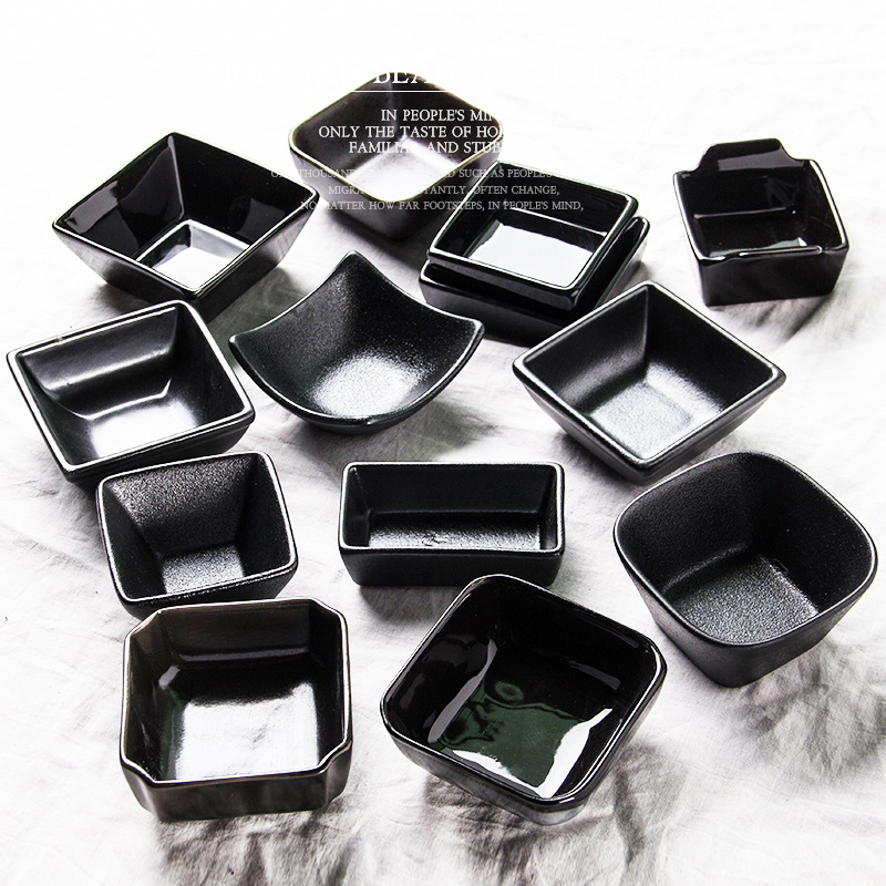 Plato de condimento de cerámica plato de vinagre de mostaza plato de China de hueso