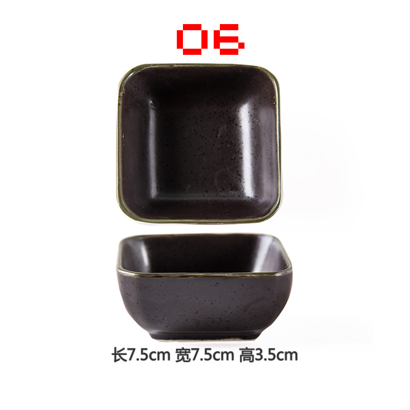 Plato de condimento de cerámica plato de vinagre de mostaza plato de China de hueso