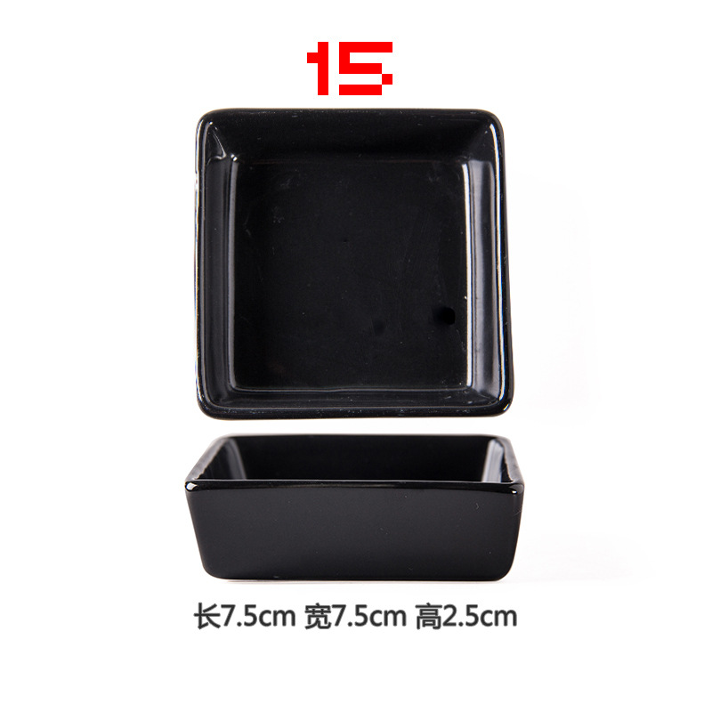 Plato de condimento de cerámica plato de vinagre de mostaza plato de China de hueso