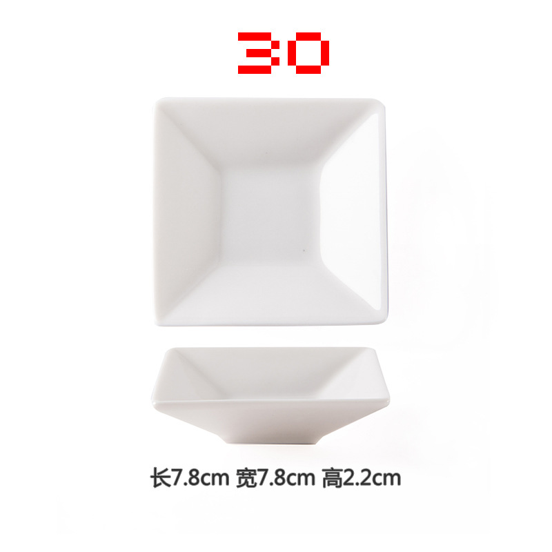 Plato de condimento de cerámica plato de vinagre de mostaza plato de China de hueso