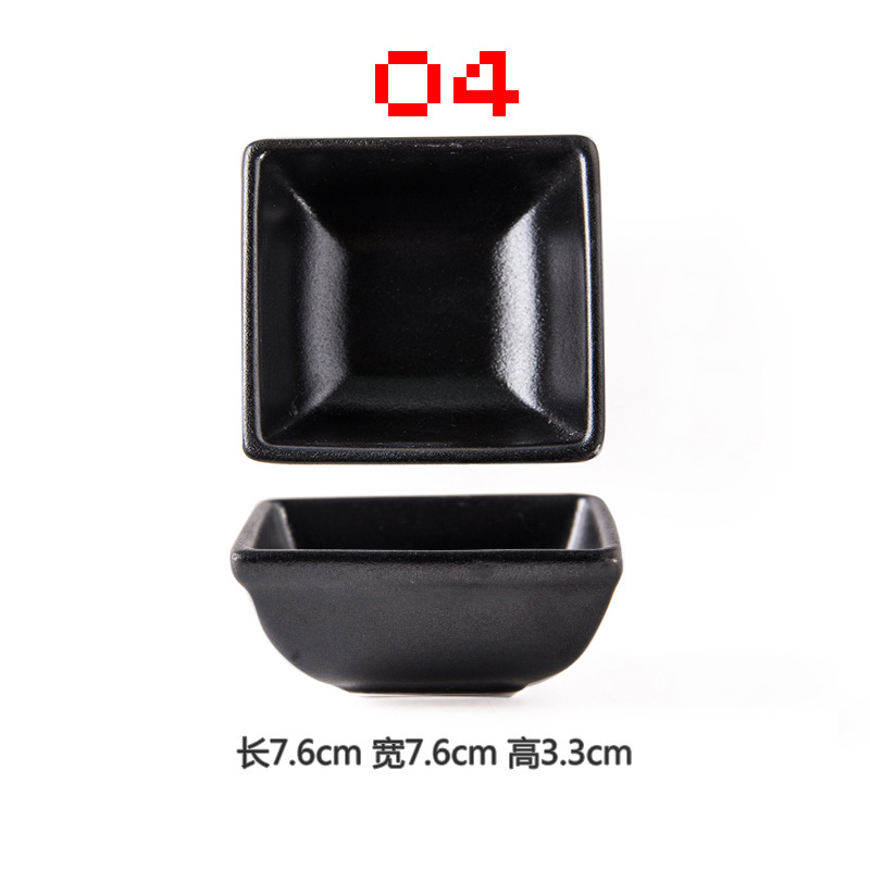 Plato de condimento de cerámica plato de vinagre de mostaza plato de China de hueso