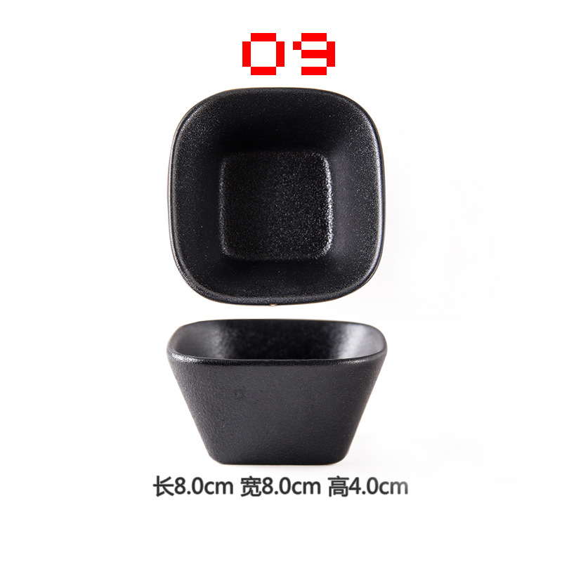 Plato de condimento de cerámica plato de vinagre de mostaza plato de China de hueso