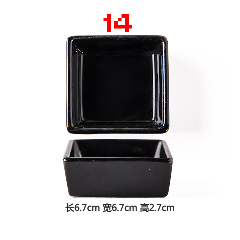 Plato de condimento de cerámica plato de vinagre de mostaza plato de China de hueso