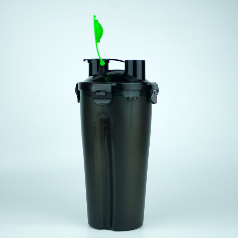 Double-mouth shake Cup youth protein powder fashion fitness Cup food grade PP material plastic cup fixed color LOGO
