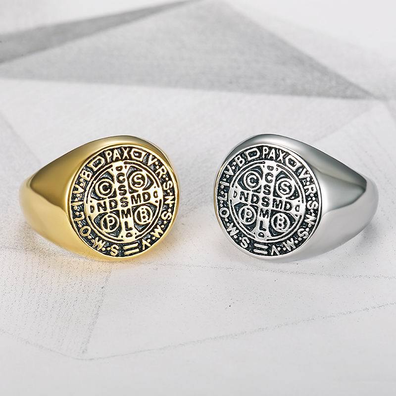 Retro Hip-hop Stainless Steel Stackable Ring For Men Jewelry_voghion.com