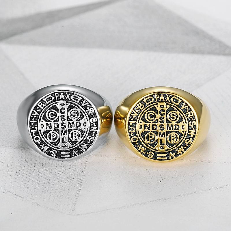 Retro Hip-hop Stainless Steel Stackable Ring For Men Jewelry_voghion.com