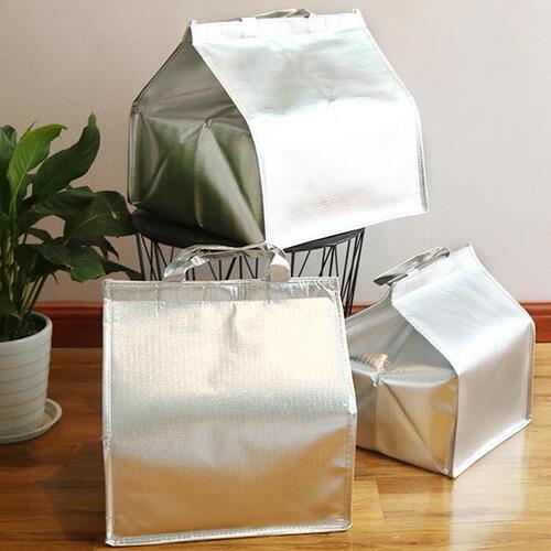 Manufacturer wholesale 6 inch 8 inch cake portable insulation bag aluminum foil non-woven waterproof refrigerated bag ice bag imprinted