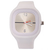 Multicoloured square fashionable silica gel watch, wholesale