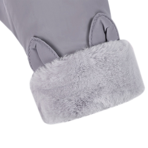 23 New Women's Winter Warm Gloves Touch Screen Velvet Thickened Windproof Cycling Electric Vehicle Waterproof Outdoor Cold Protection