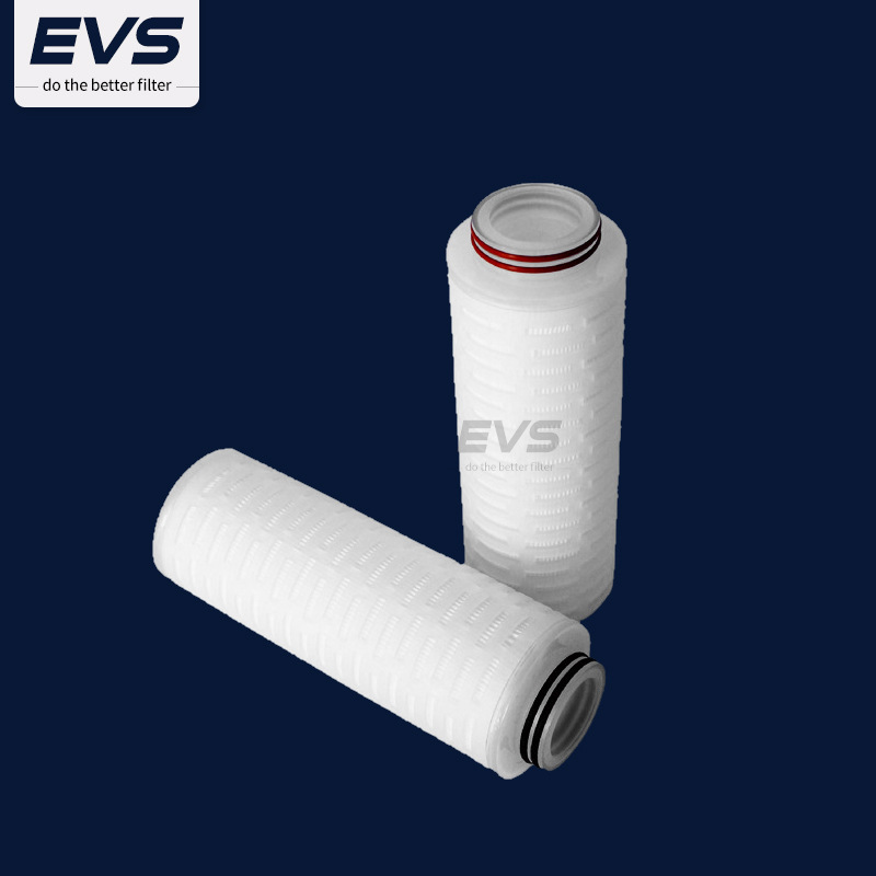 高流量83MM折叠滤芯 精密微孔滤芯零售 高纳污量大面积折叠滤芯