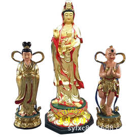 南海站观音佛像图片 大型树脂塑像 寺庙供奉佛像观音菩萨神像