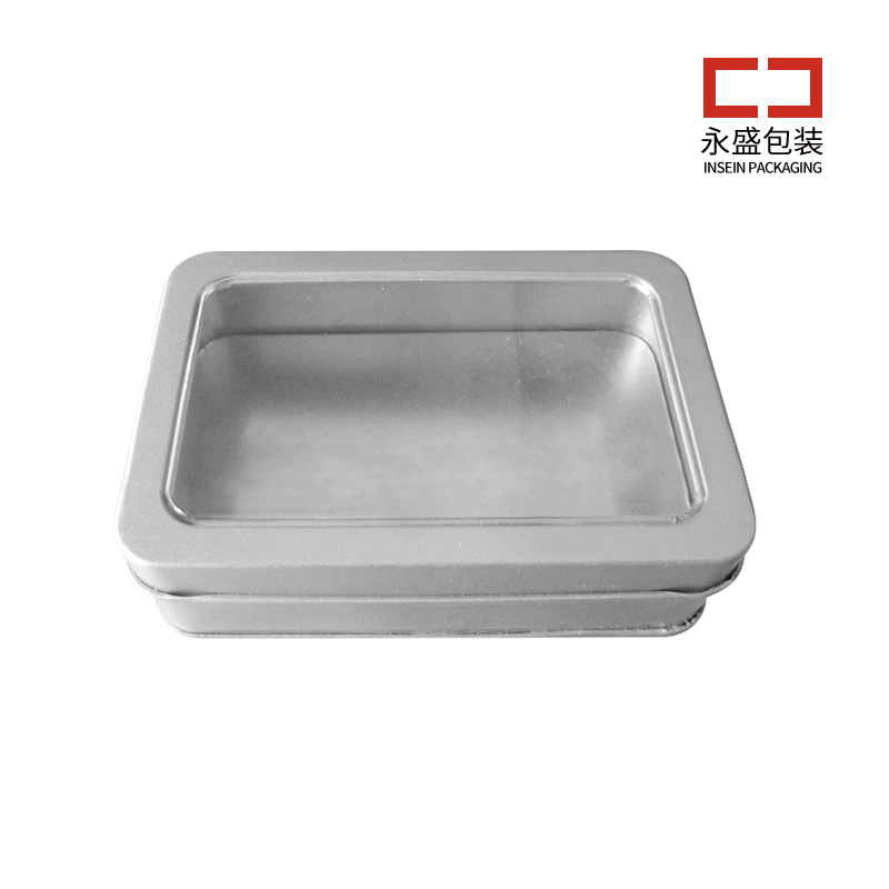 厂家直销107*70*30马口铁盒长方形开窗马口铁盒定 制 U盘包装铁盒
