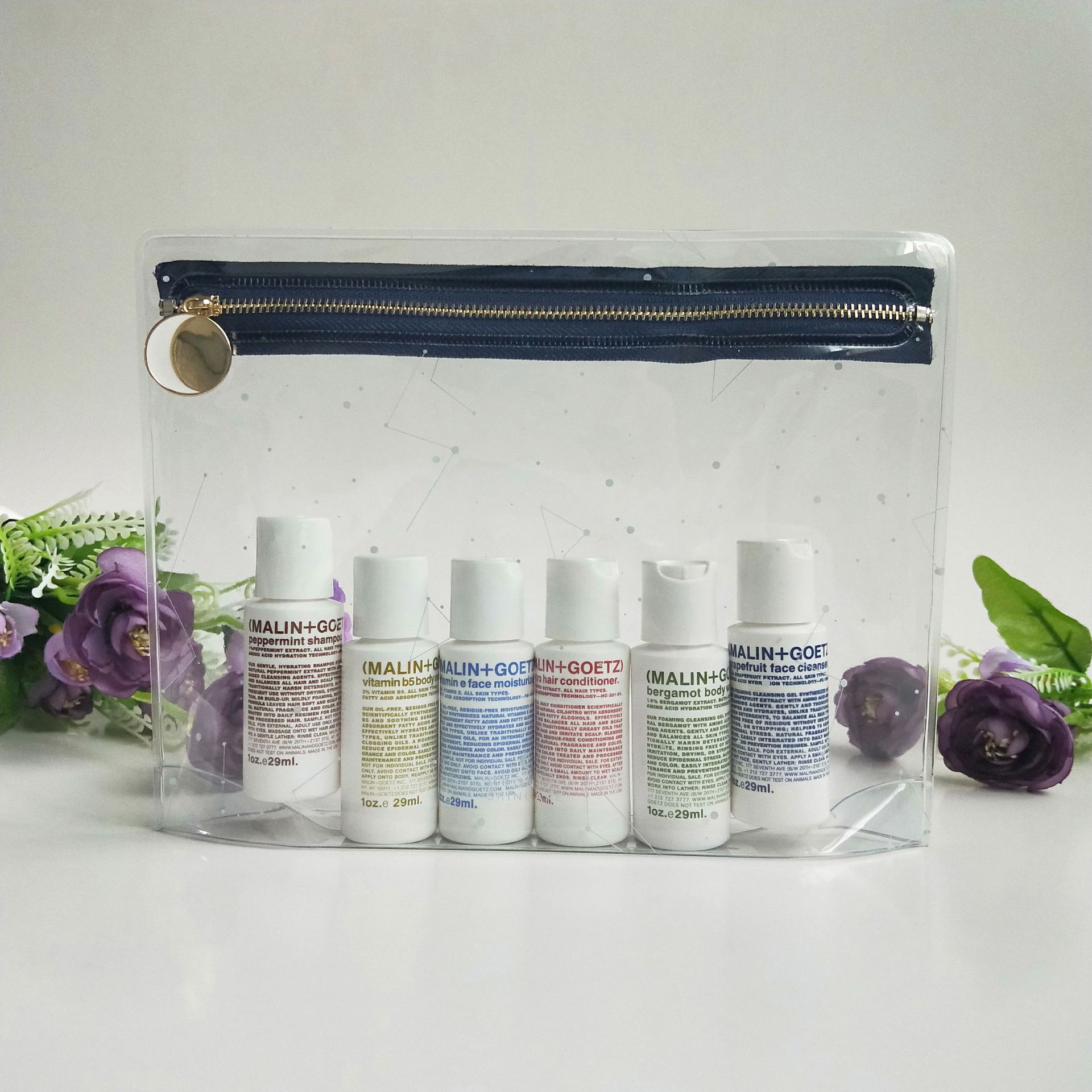 厂家供应新料长方形拉链PVC礼品袋 新雅美透明日用PVC礼品袋批发