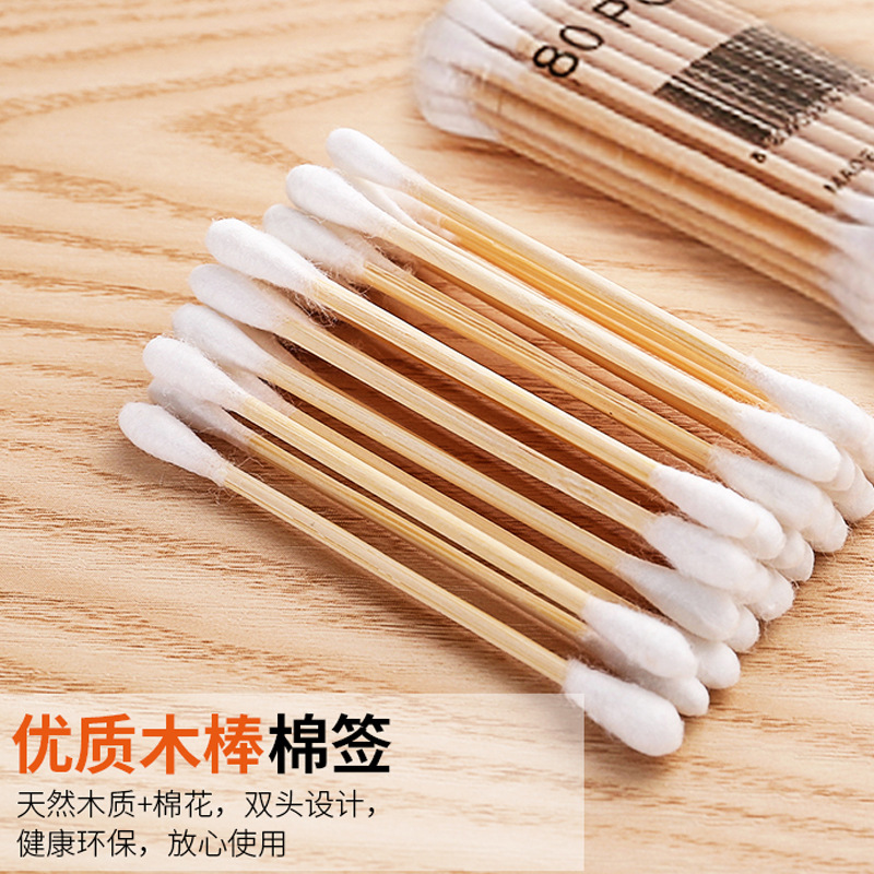 Venta al por mayor mascota oído limpieza palillo oído limpieza hisopo de algodón palo 30 perro oído lavado palo hisopo desechable hisopo de algodón de doble cabeza