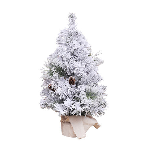 Flocked snow Christmas tree Christmas decoration home window table counter display Christmas gift ornaments