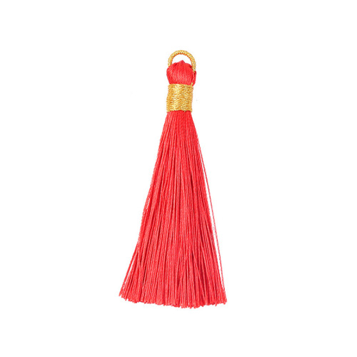 Gold hoop tassel tassel vertical ice silk tassel jewelry DIY accessories small pendant hanging tassel 21 colors manufacturer wholesale