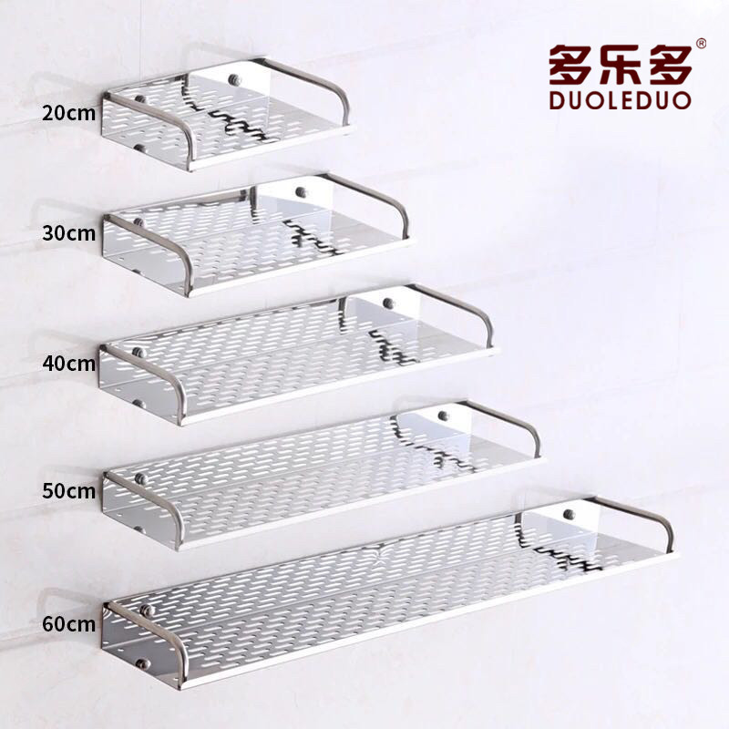 Estante de almacenamiento de acero inoxidable bandeja de almacenamiento de cocina baño Baño creativo de acero inoxidable rack de almacenamiento de suministro directo de fábrica